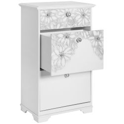 Комод Терра-3 с 3 ящиками Айс Античное серебро