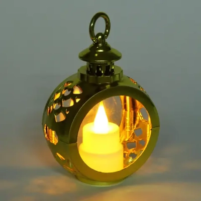 Сувенир с подсветкой «Горящая свеча» 8,5*12 см, Золото