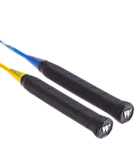 Набор для бадминтона Alumtec 502, 2 ракетки, 2 волана, синий/желтый