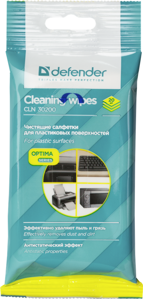 Defender CLN 30200 Optima 20 шт,пакет с подвесом для поверхностей Салфетки