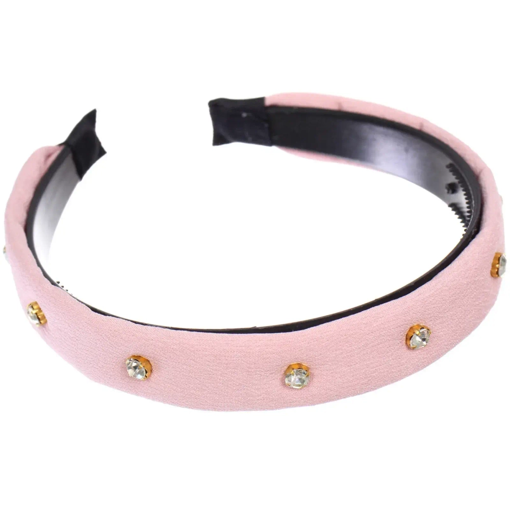 Ободок для волос «МАРЦИПАН», леона, ширина 2,5см, микс 6 цветов ( в пакете с подвесом)