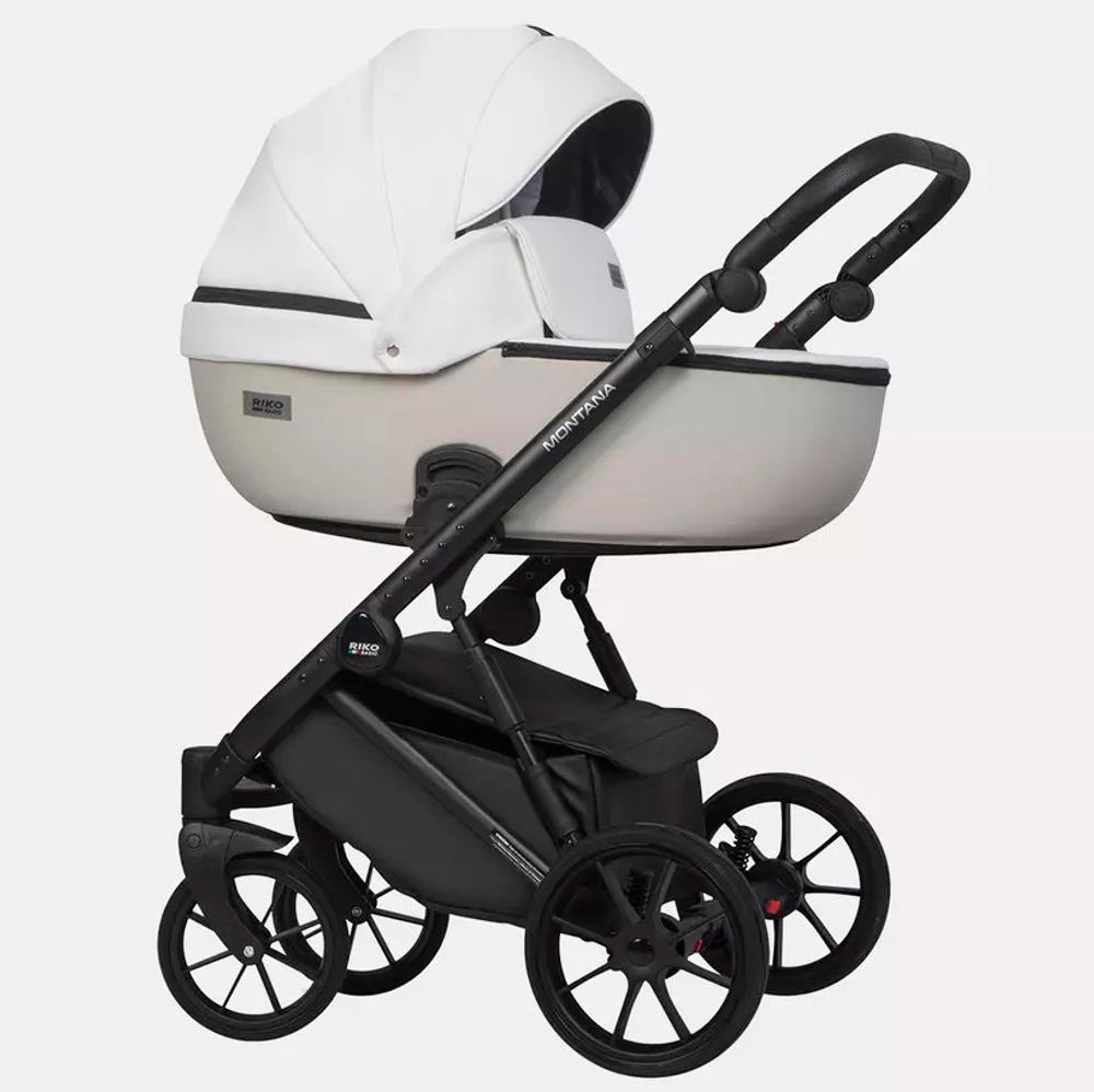 Детская коляска Riko Basic Montana Ecco 3 в 1 32 White-Light Silver