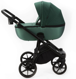 Детская коляска Adamex Nola 2 в 1 N-PS116 (ЗЕЛ + ИЗУМРУД. ПЕРЛ. КОЖА)