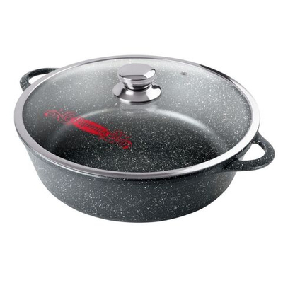 Жаровня алюминий, 3.5 л, антиприг, Горница, Гранит, ж7126аг, с крыш