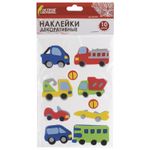 Наклейки из EVA "Машинки", 10 шт., ассорти, ОСТРОВ СОКРОВИЩ, 661470