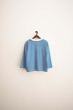 ZARA ZARA TIMELESS — ФУТБОЛКА В ПОЛОСКУ, СИНИЙ/БЕЛЫЙ