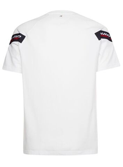 Мужская теннисная футболка Tommy Hilfiger Tape SS Tee - white