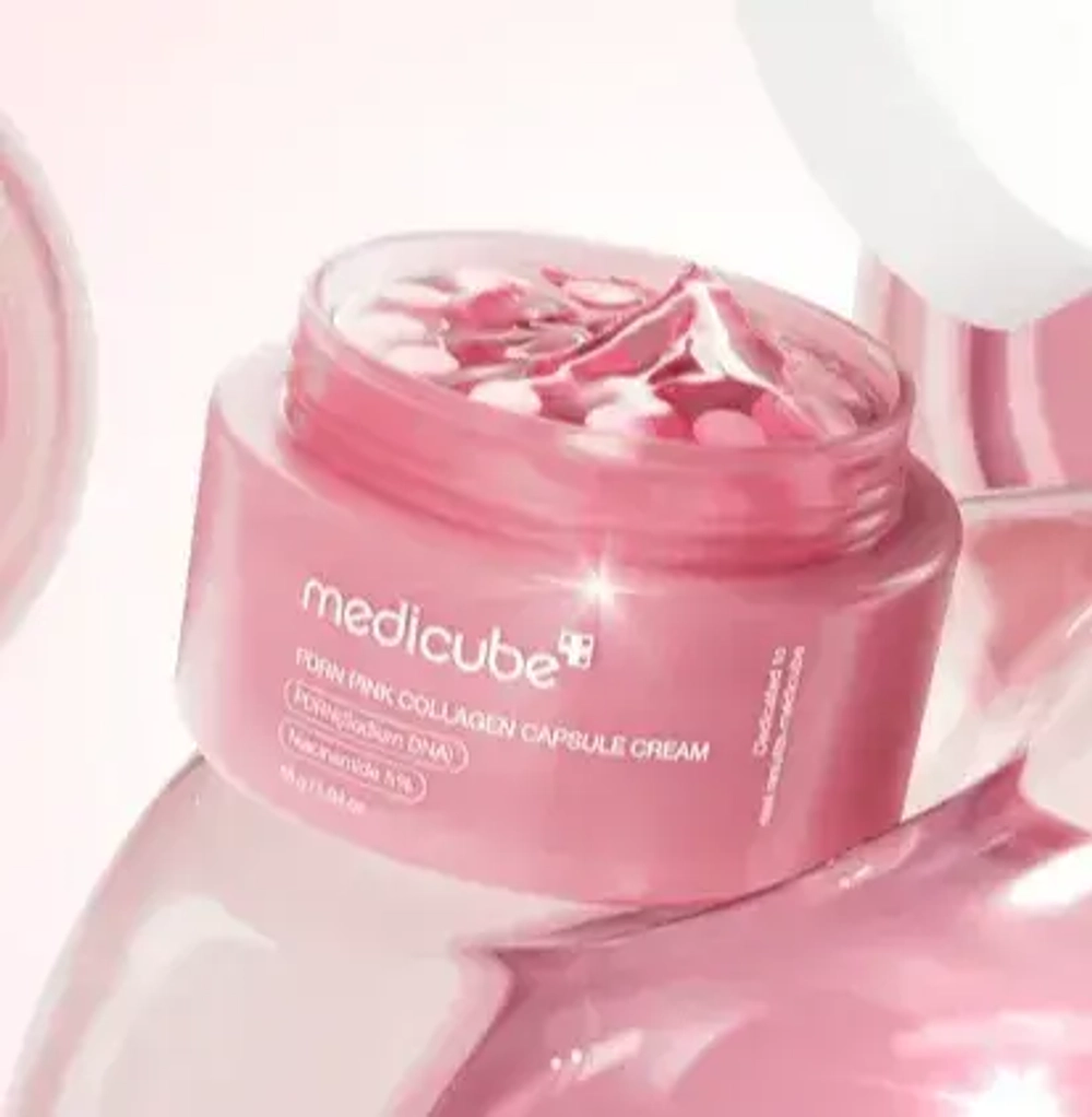 Medicube PDRN Pink Collagen Capsule Cream укрепляющий капсульный крем с ПДРН и пептидами