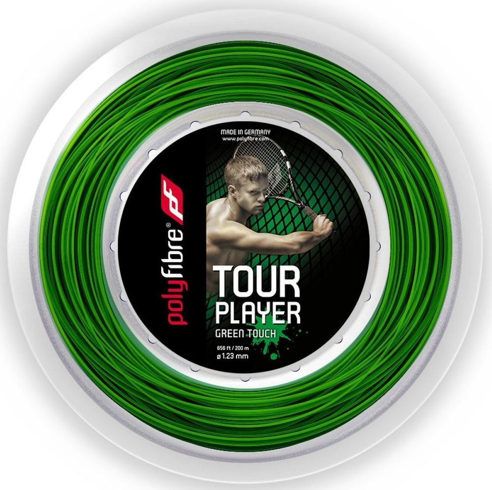 Струны теннисные Polyfibre Tour Player Green Touch (200 m) - green