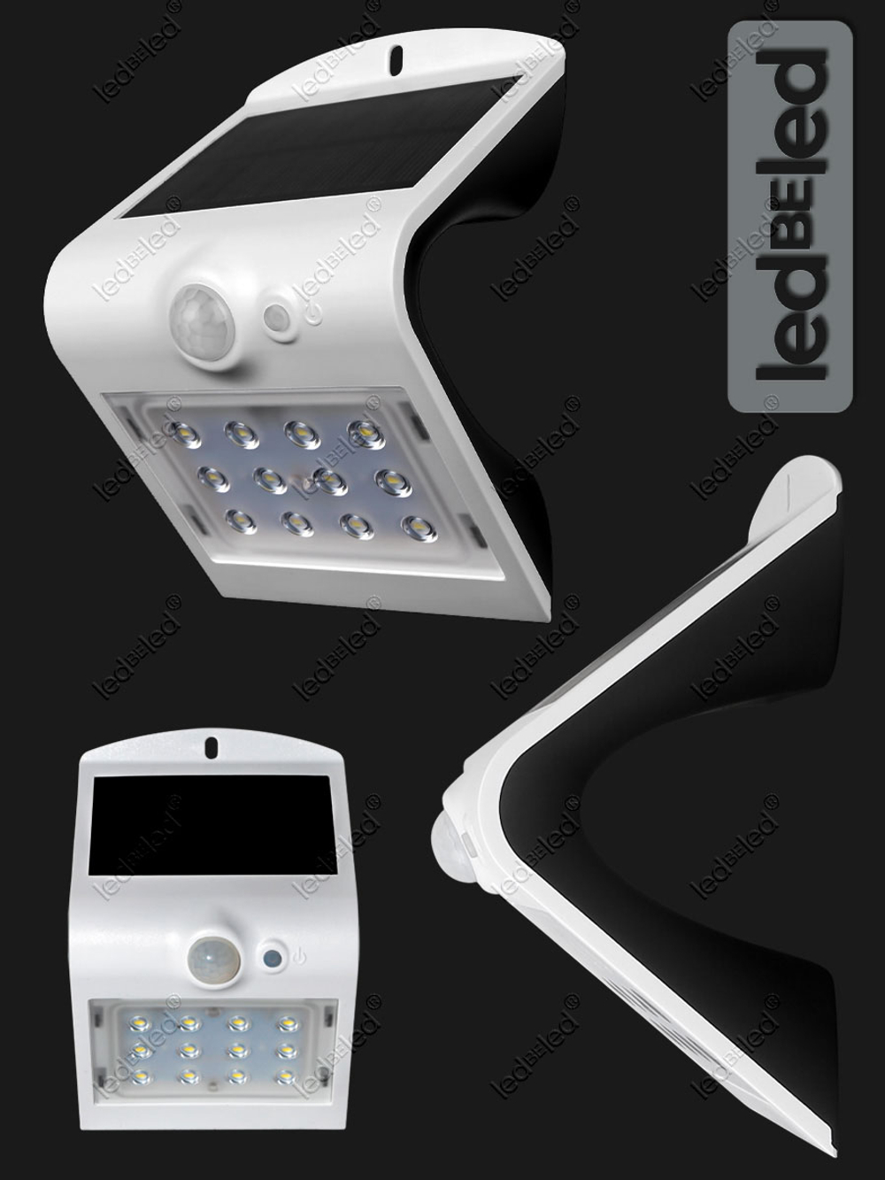 Уличный светильник на солнечной батарее с датчиком движения и света ledBEled 1.5W 220LM 6000К/6000К, настенный светодиодный фонарь