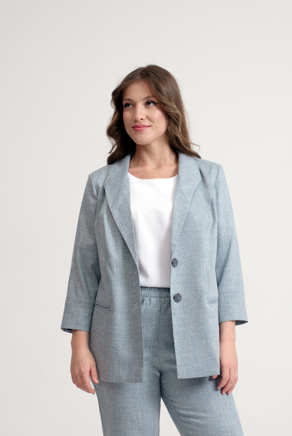 Жакет женский 4034АП, сизый #478Сиз044034АП