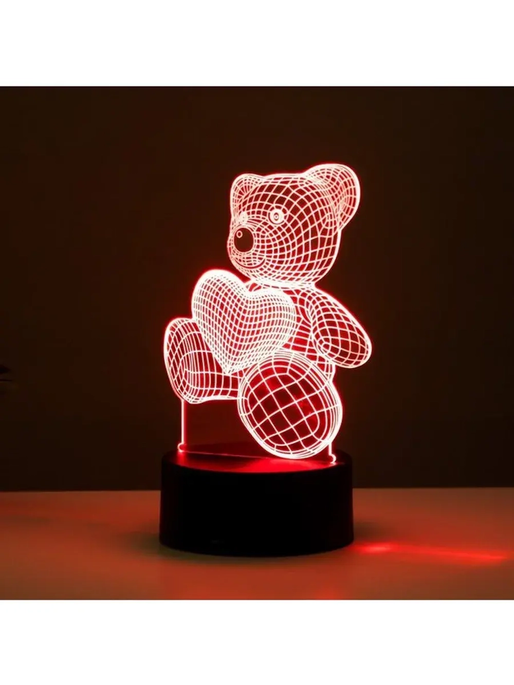 Светильник сенсорный «Мишутка» LED 7 цветов USB/от батареек