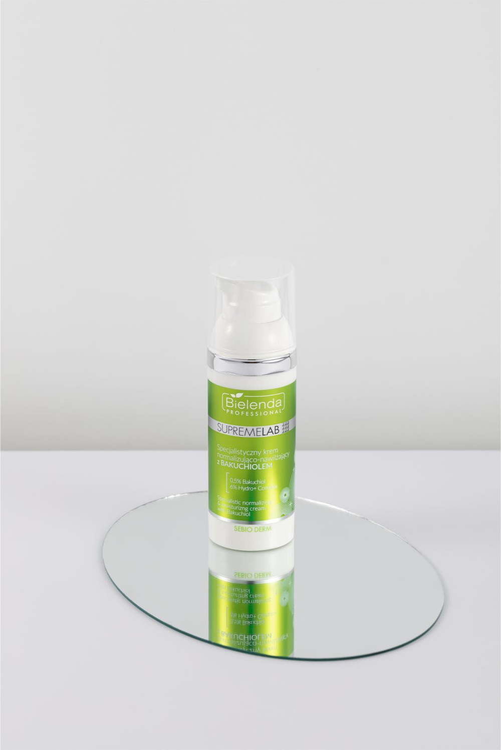 Bielenda Professional Supremelab Sebio Derm - специализированный нормализующий и увлажняющий крем /  0,5% Bakuchiol & 6% Hydro Complex 50  ml  / GTIN 5902169043551