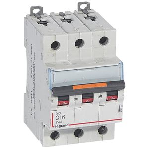 Выключатель автоматический  409781  DX3. 16A. C. 3P. 25kA  Legrand