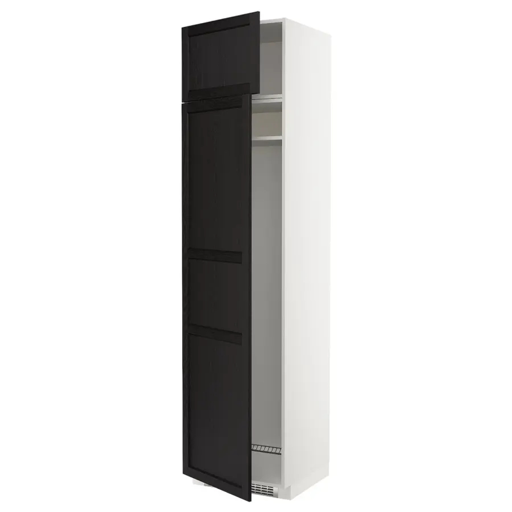 Шкаф - METOD IKEA/ МЕТОД  ИКЕА, 248х60 см, белый/черный