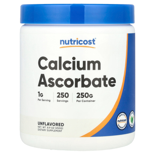 Nutricost, Аскорбат кальция, без добавок, 250 г (8,9 унции)