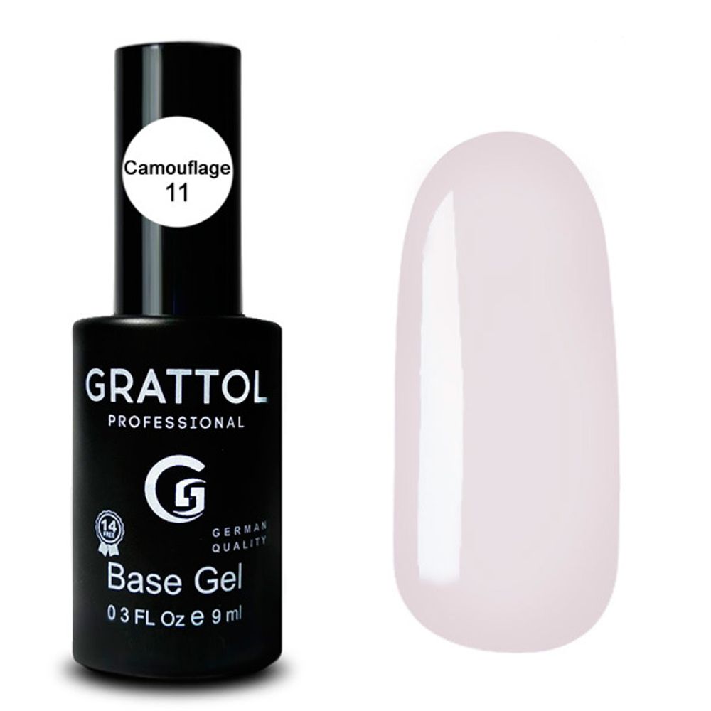 Grattol Rubber Base Camouflage №11, 9 мл
