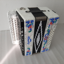 ГАРМОНЬ "ЧАЙКА-204" (S6ХYL), ГОЛОСОВЫЕ ПЛАНКИ HARMONIKAS (ЧЕХИЯ), ЦВЕТ БЕЛЫЙ