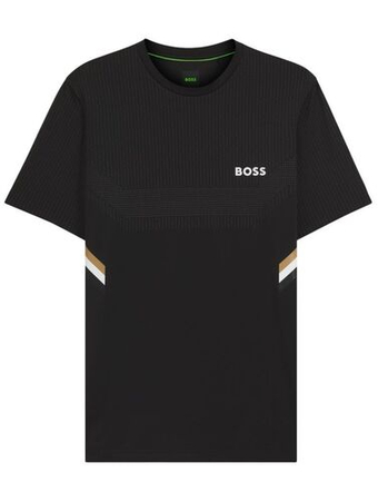 Мужская теннисная футболка BOSS Tech TOC - black