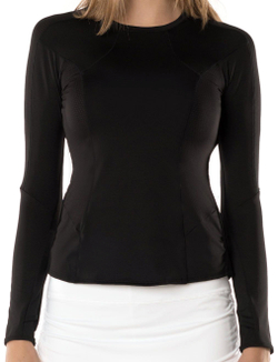 Женская теннисная футболка (dł. Рукава) Lucky in Love Core Contour Long Sleeve Crew Women - black