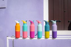 Термобутылка Klean Kanteen Rise Vac Classic Flip Sport 16oz (473 мл) Marigold Kaleidoscope