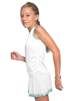 Футболка для девочки теннисная Lucky in Love Girls Peace Out Lightweight Rib Tank - opal