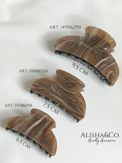 Аксессуар для волос Заколка Крабик маленький Amber Shell