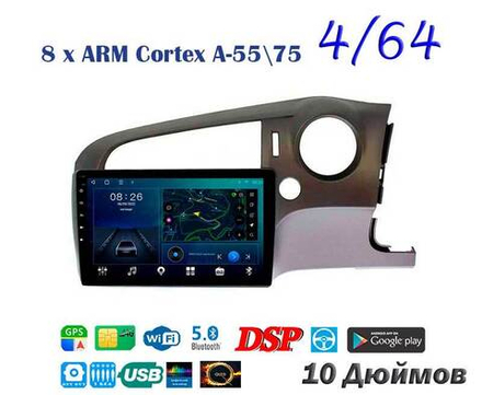 Topway TS10 4+32GB 8 ядер для Honda Stream 2006-2014 (прав)