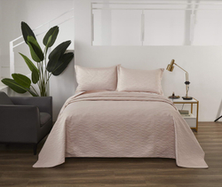 Покрывало 230х250 и 2 наволочки 50х70 Sofi De MarkO Джозефина светло-розовое