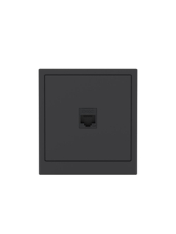 Розетка компьютерная 1-м KANT RJ45 кат.5E без шторки черн. уголь DKC 7012663