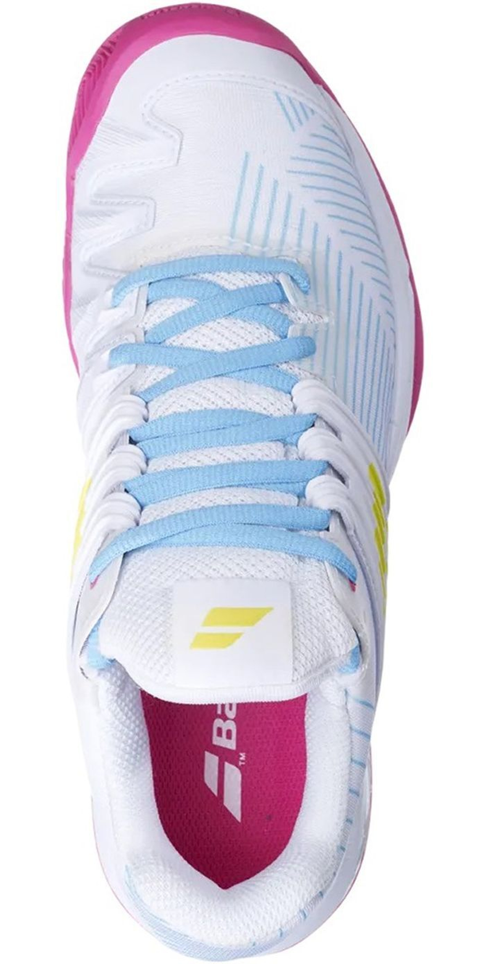 Женские Кроссовки теннисные Babolat Propulse Fury Clay Women - white/sulphur spring