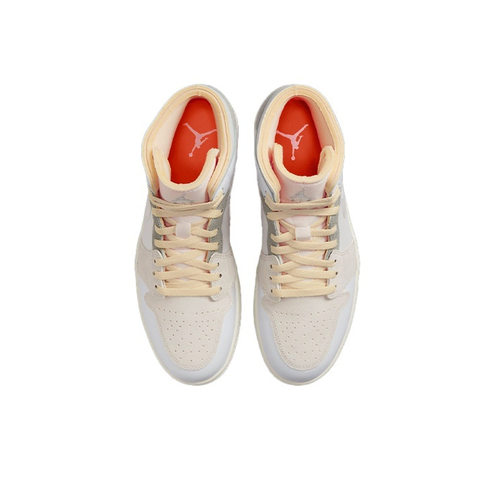 Кроссовки Air Jordan 1 Mid White and Phantom