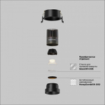 Встраиваемый светильник Maytoni Technical Dip DL123-10W-2.7K-B