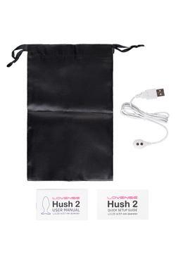Анальная втулка LOVENSE Hush 2 (L), силикон, черная, 15 см, Ø 5,7 см