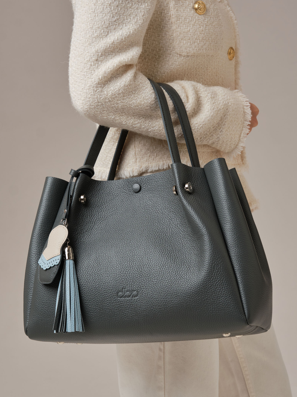 Кожаная сумка Vasilisa DBR 31210 мышиный