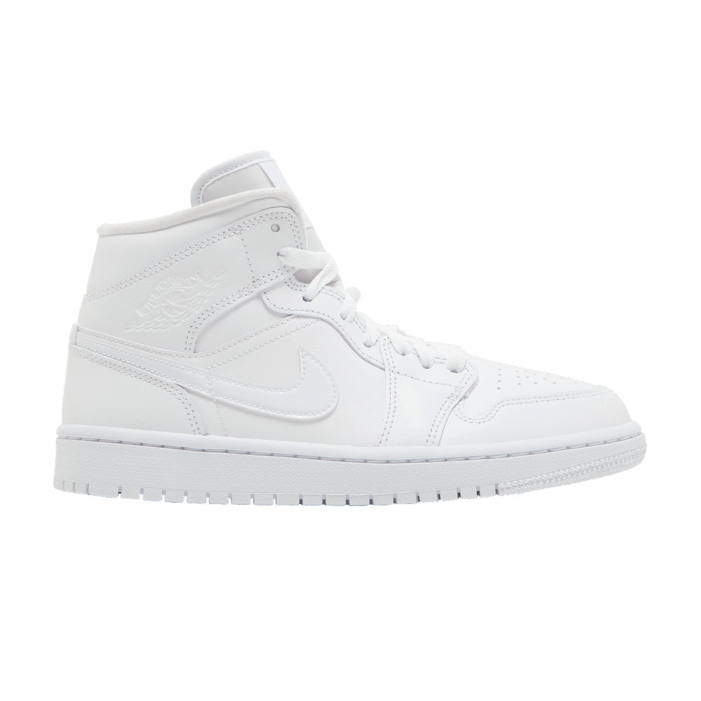 Кроссовки Jordan Air Jordan 1 Mid Triple White (Женская размерная сетка)