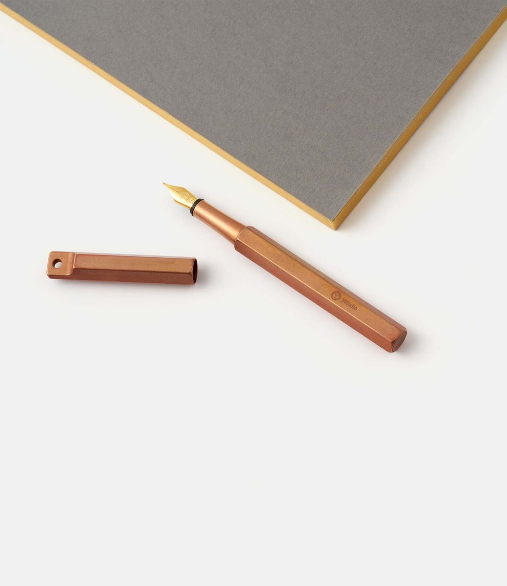 Ystudio Portable Fountain Pen Copper — портативная перьевая ручка