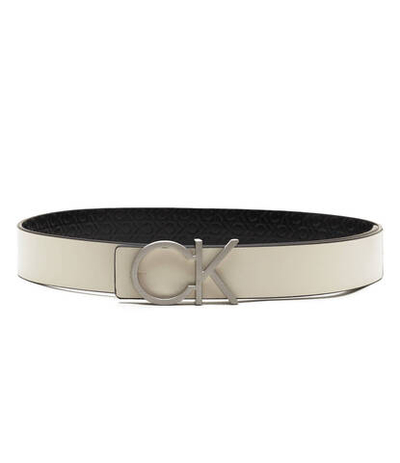 Кожаный двухсторонний ремень Calvin Klein - кремовый(K60K610156)