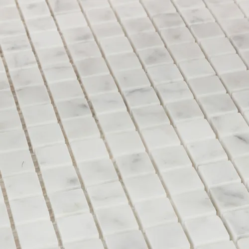 DAO-636-15-4 Мозаика из мрамора bianco carrara светлосерая