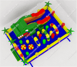 Надувной батут "Огненный ящер"