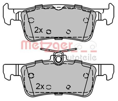 METZGER - 1170810-MEZ - Brake Pad Set, disc brake