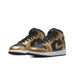 Кроссовки Air Jordan 1 Mid Metallic Gold Black
