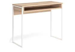 Письменный стол Лео Лофт 85х39х75 дуб делано светлый / матовый белый