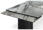 Керамический стол Woodville Мален 240x110 mineral stone baldoser, черный, ножки черные