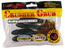 Твистеры съедобные LJ Pro Series Crusher Grub 4.5 in (114 мм), цвет 085, 4 шт