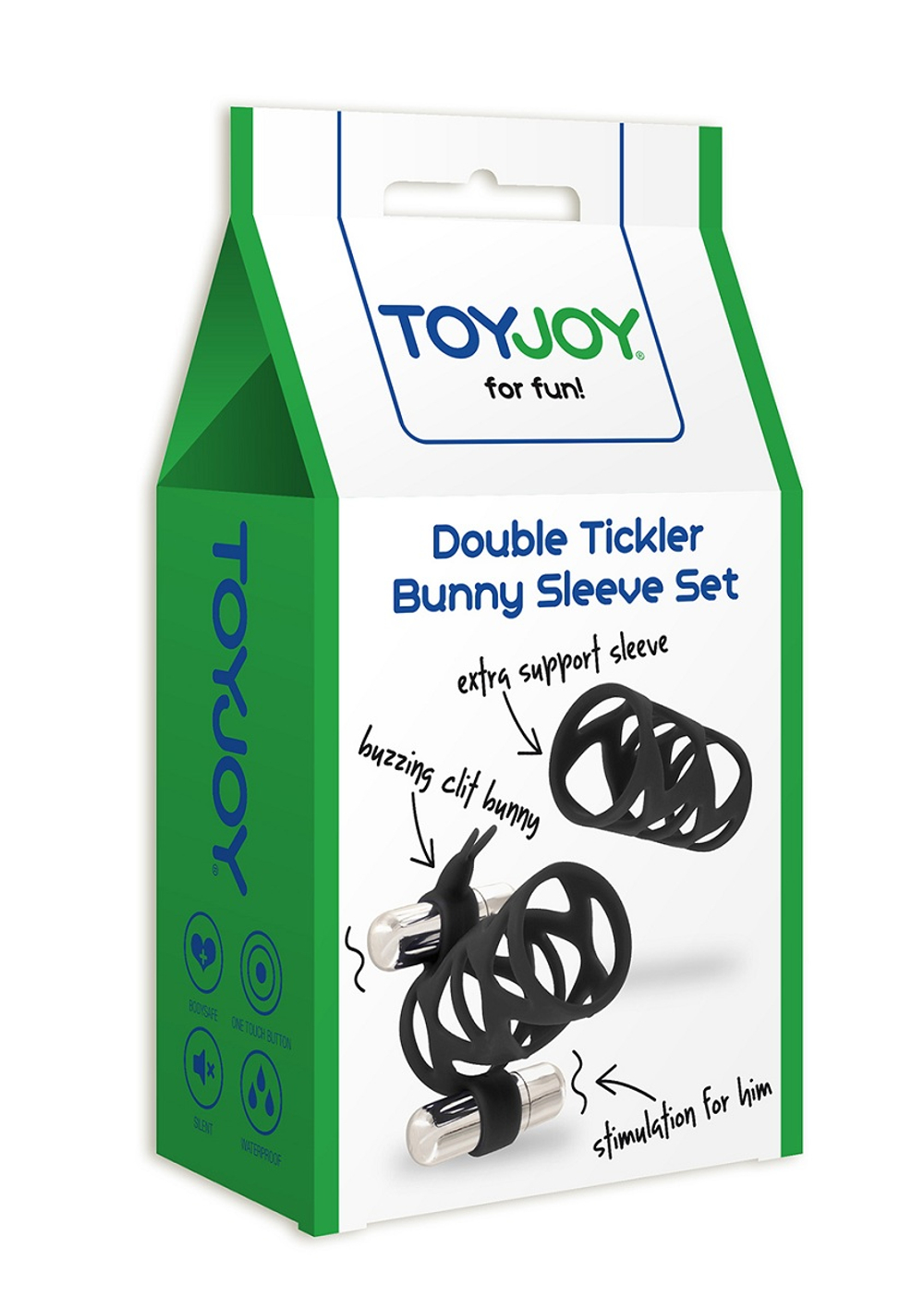 Набор чёрных насадок DOUBLE TICKLER SLEEVE SET