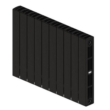 Радиатор Rifar SUPReMO 500 "антрацит" (RAL 7016) - 10 секций подключение боковое