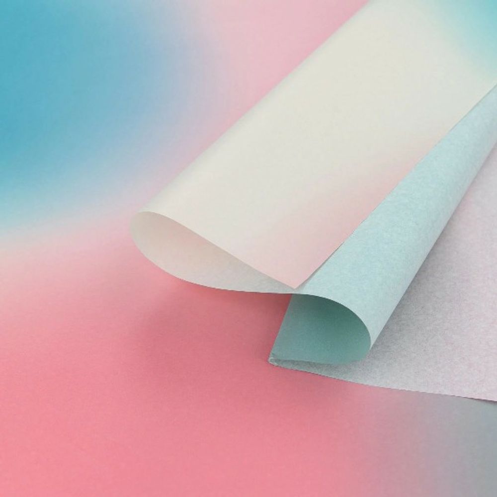 Тишью влагостойкая "Градиент" 50*70см (20листов) Розовый/Синий