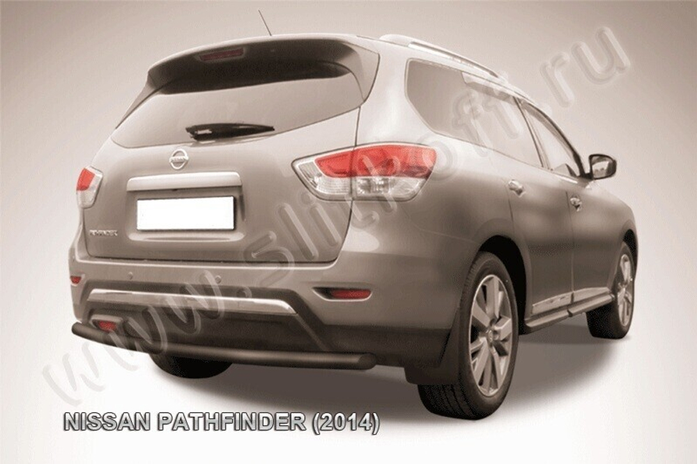 Защита заднего бампера Nissan Pathfinder (2012-2017) d57 черная