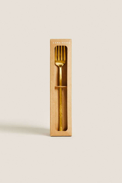 ZARA HOME НАБОР ВИЛОК С РЕЛЬЕФНОЙ РУЧКОЙ, ЗОЛОТОЙ